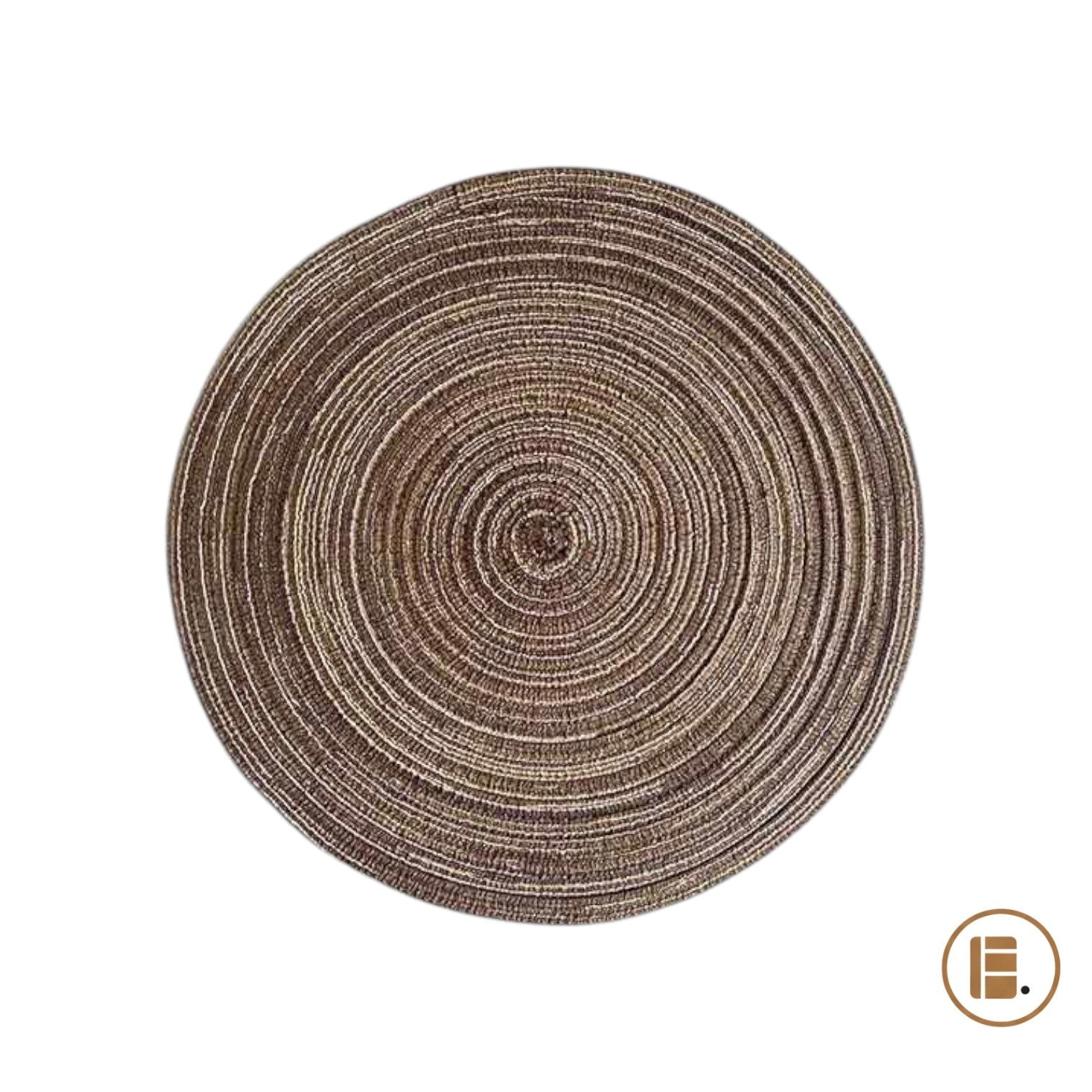 set de table rond élégance marron MinimalisteLab