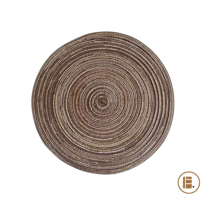 set de table rond élégance marron MinimalisteLab
