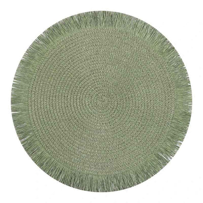 set de table rond élégant vert MinimalisteLab