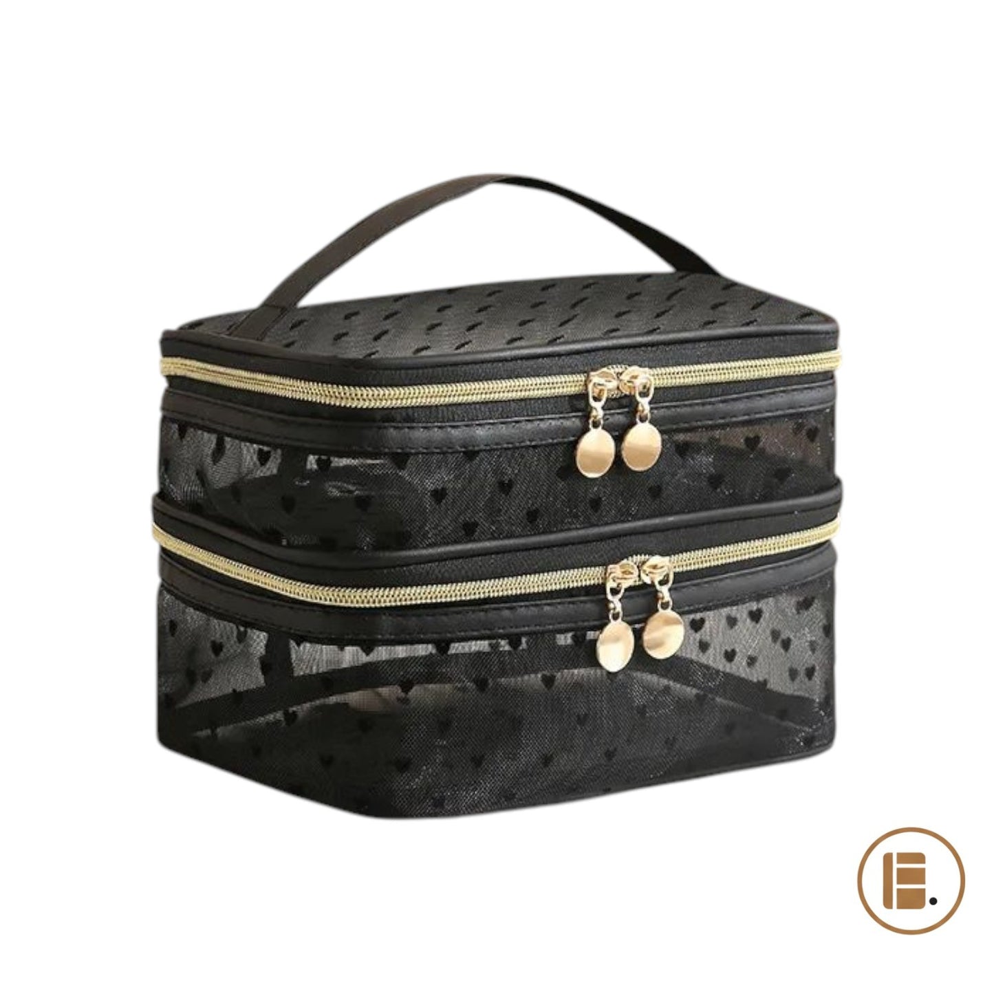 trousse de toilette femme élégante ouverte compartiments MinimalisteLab