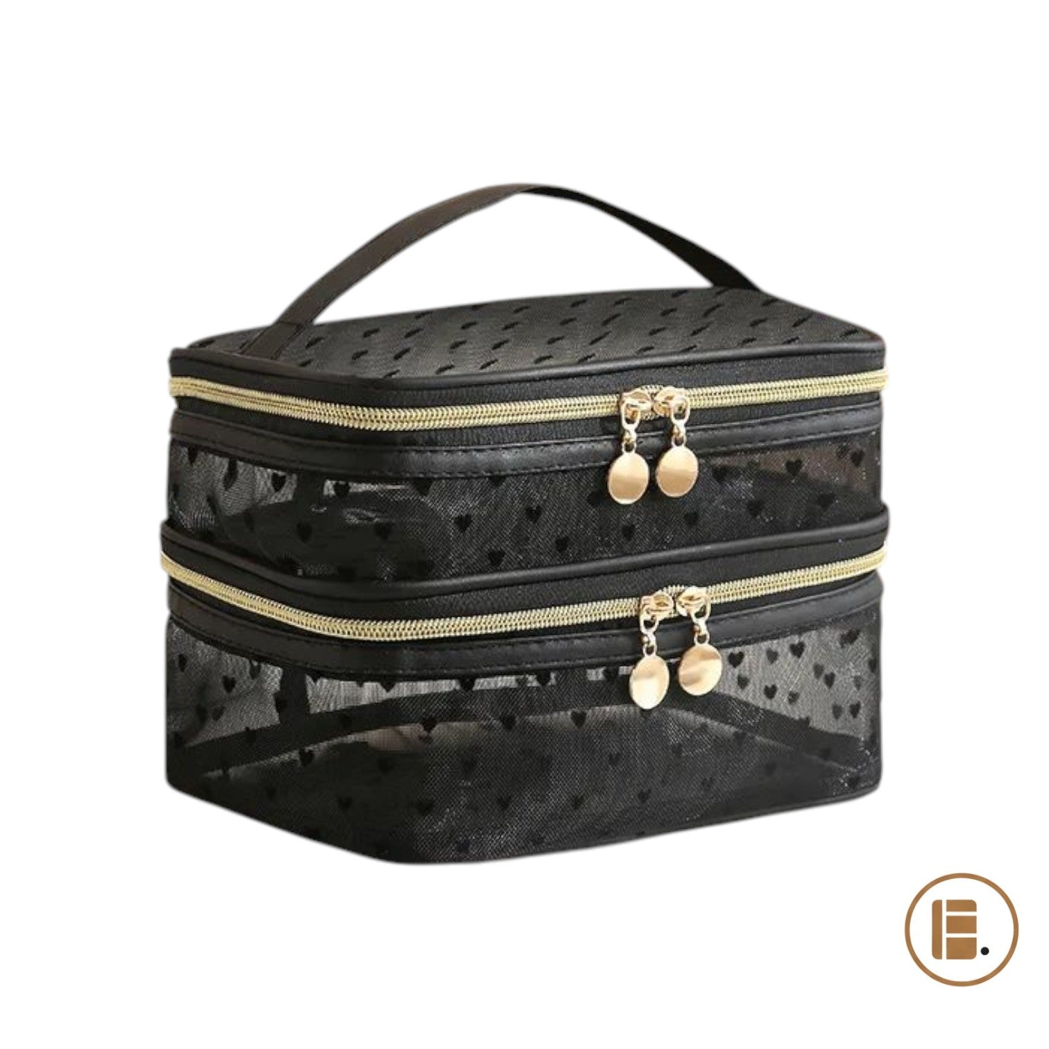 trousse de toilette femme élégante ouverte compartiments MinimalisteLab