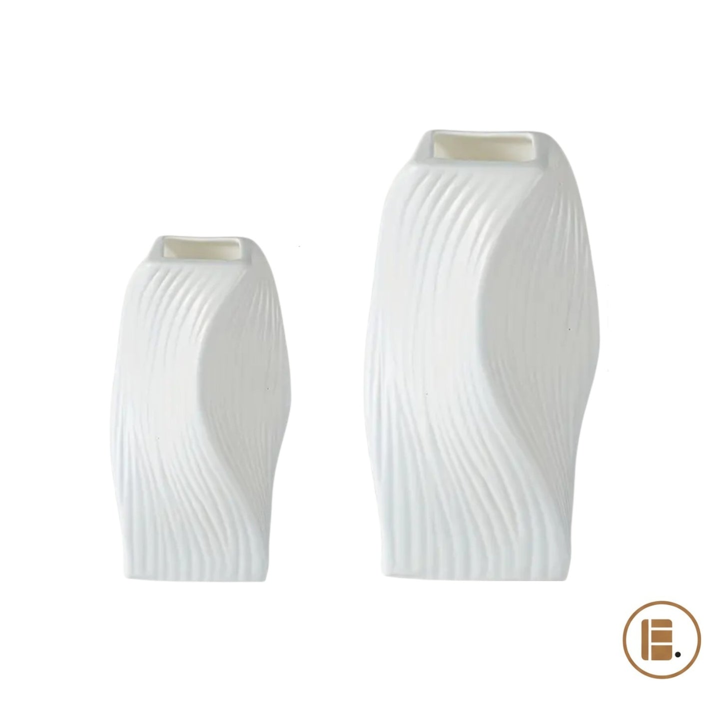 vase géométrique nervuré coloris salon MinimalisteLab
