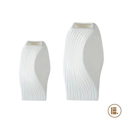 vase géométrique nervuré coloris salon MinimalisteLab