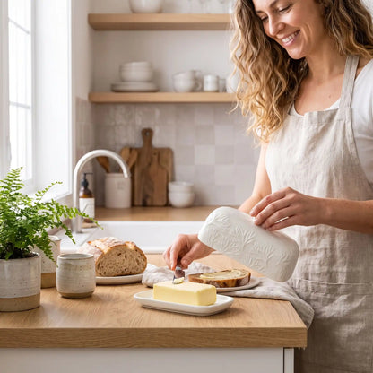 beurrier porcelaine élégant lifestyle table MinimalisteLab