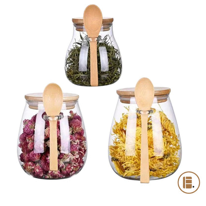 Boite de conservation alimentaire | Verre Bambou - Minimaliste Lab