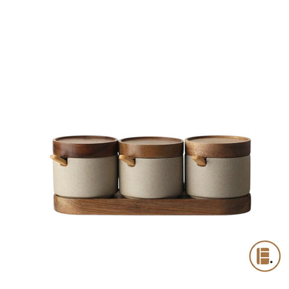 Pot à épices | Céramique et Bois