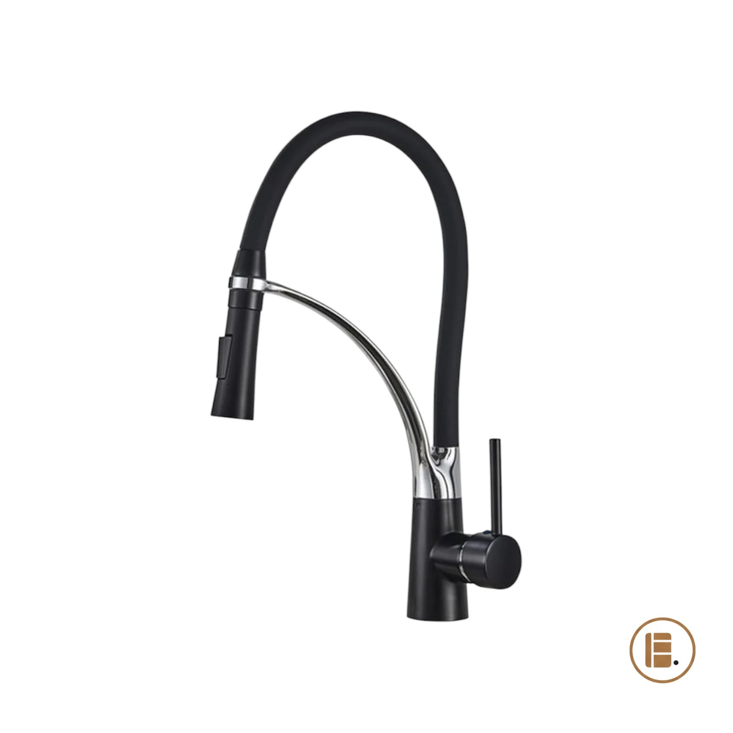 robinet cuisine design modulable noir et argent MinimalisteLab