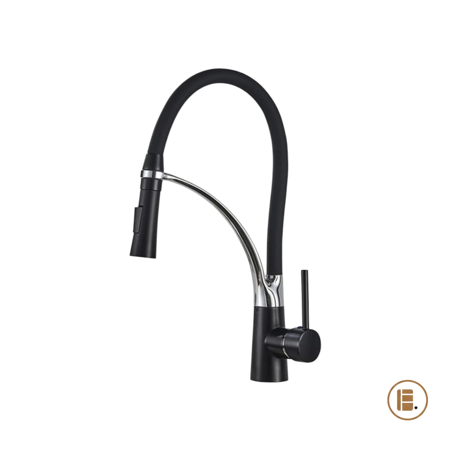 robinet cuisine design modulable noir et argent MinimalisteLab
