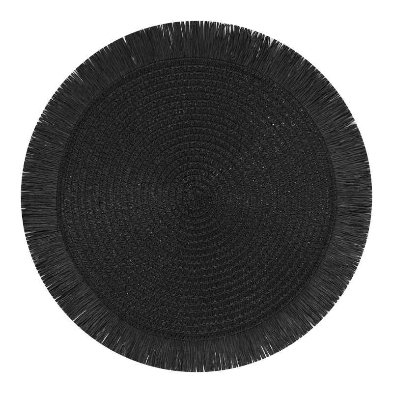 set de table rond élégant noir MinimalisteLab