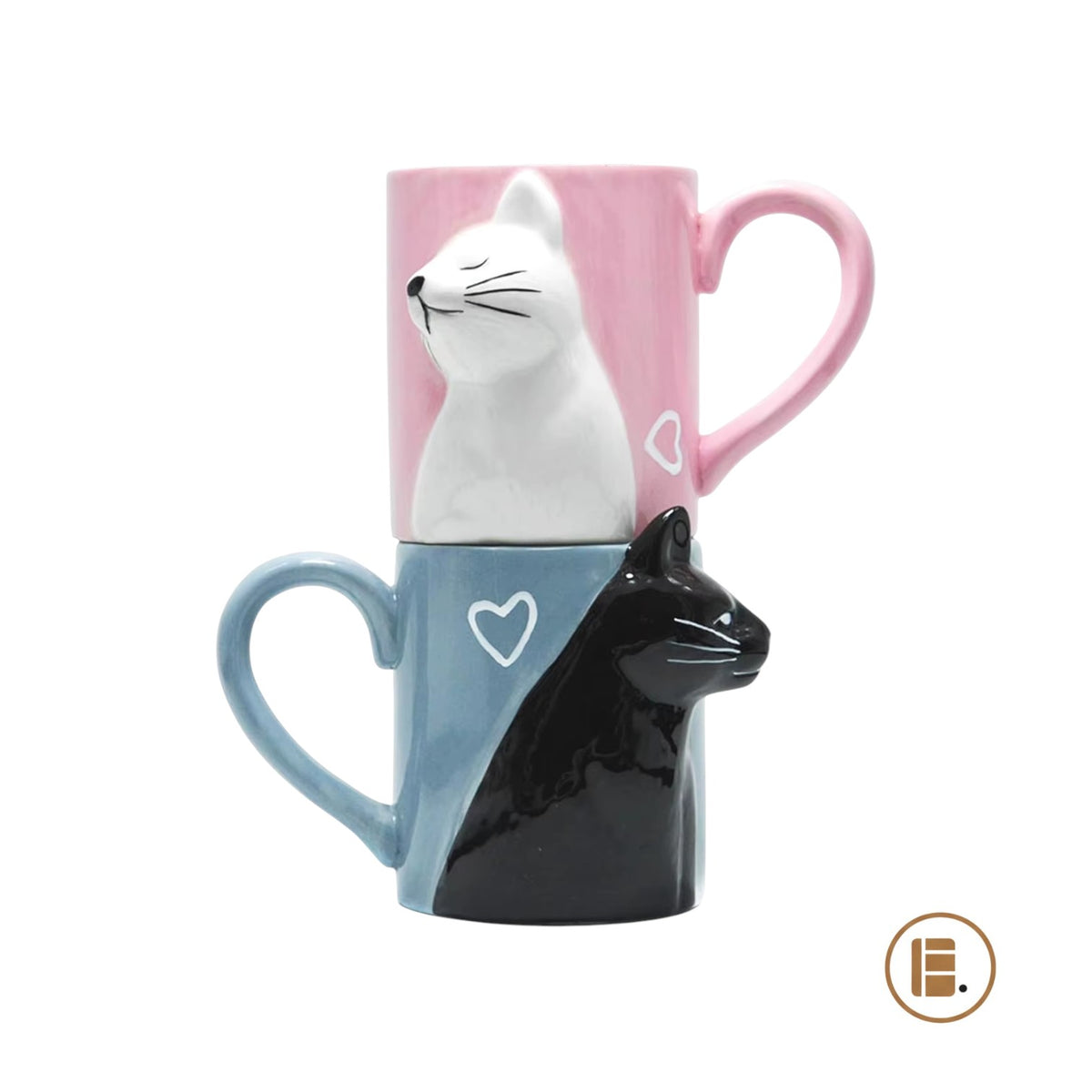 Tasse à café | Chat Couple Romantique - Minimaliste Lab