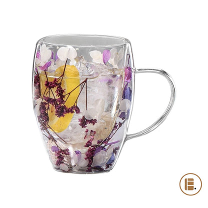 Tasse à café | Double Paroi Florale - Minimaliste Lab