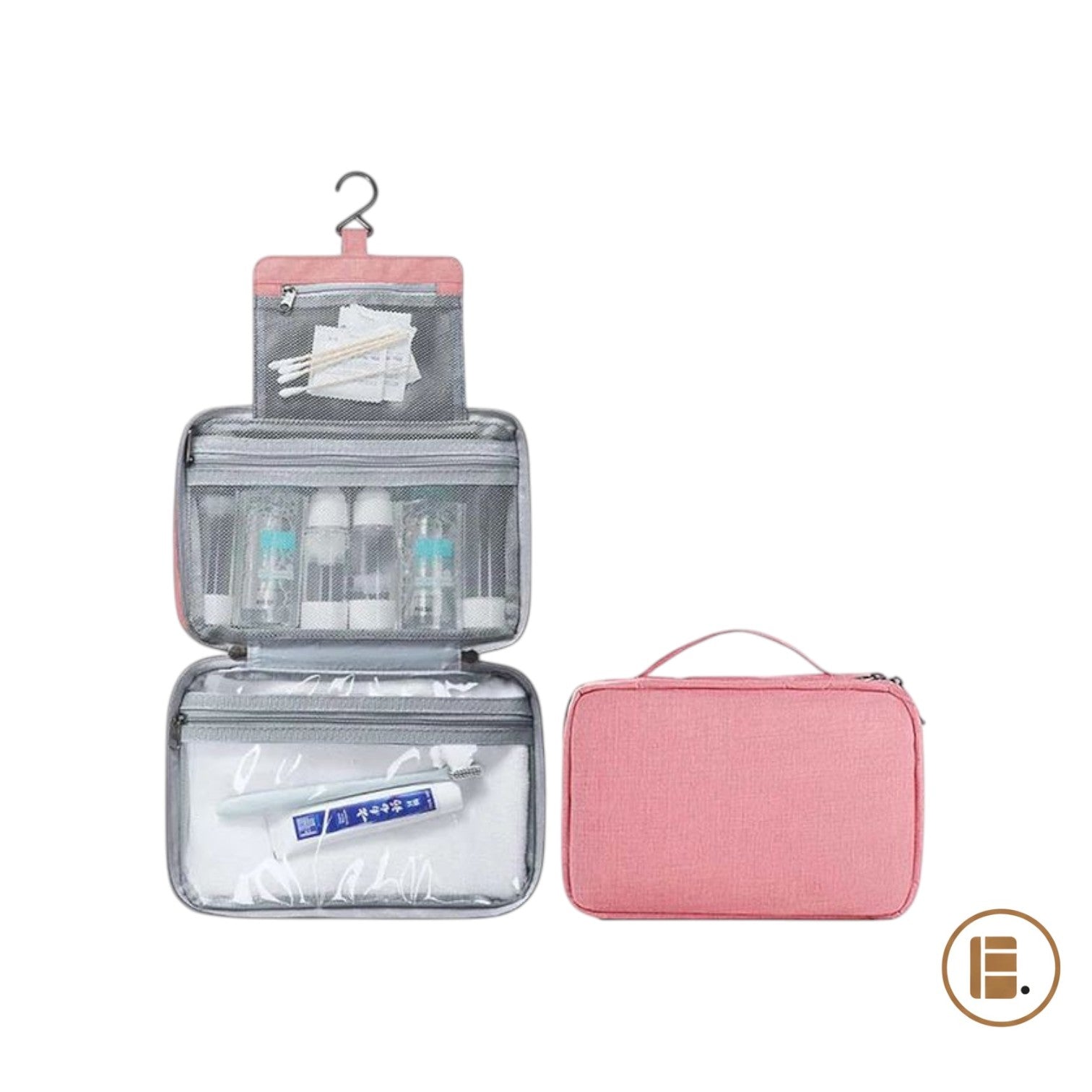 trousse de toilette voyage organisé fermeture éclair MinimalisteLab