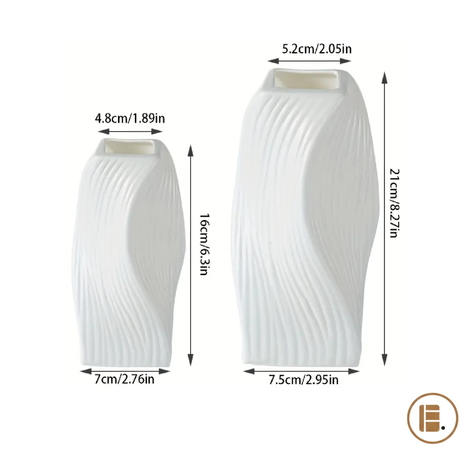 vase géométrique nervuré finition salon MinimalisteLab