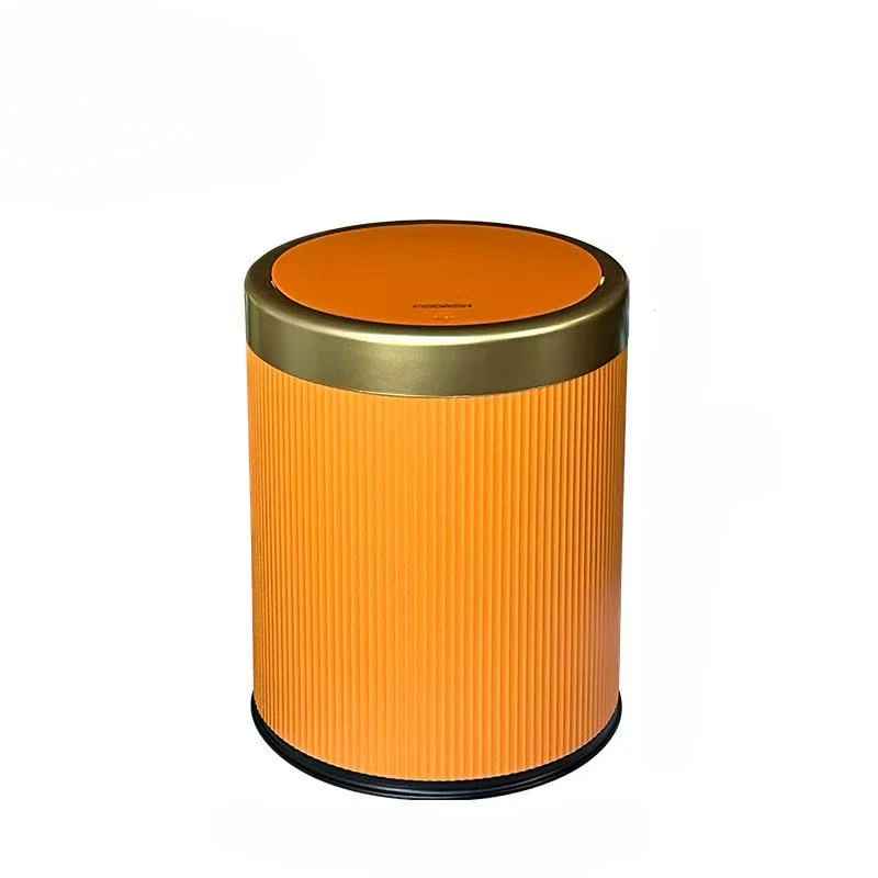 poubelle cuisine ouverture automatique orange MinimalisteLab