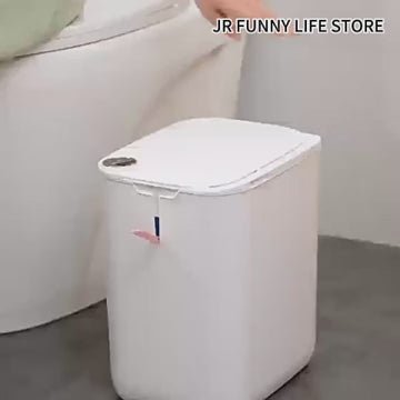 Poubelle Automatique Sans Contact – Blanc - Minimaliste Lab
