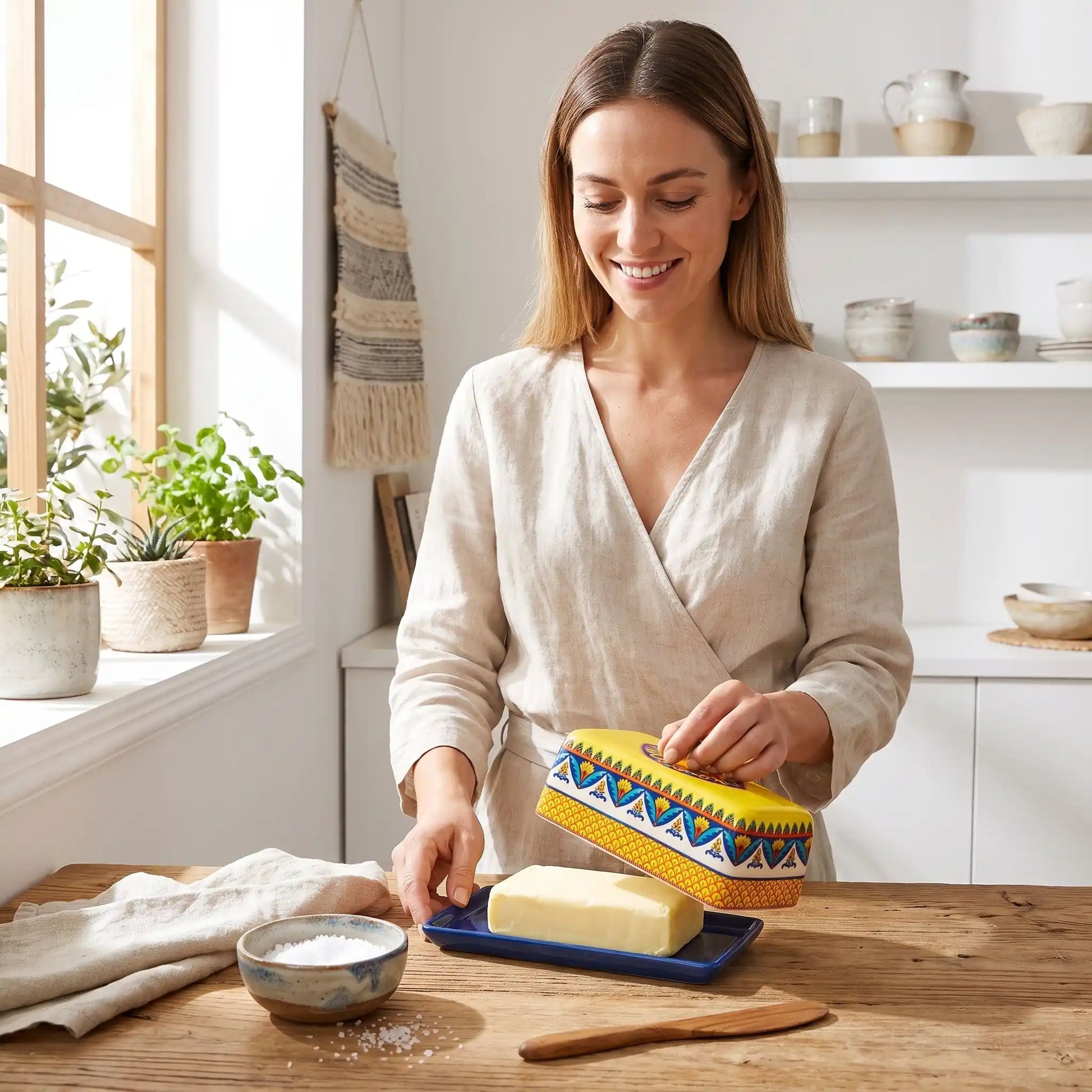 beurrier céramique élégant lifestyle table MinimalisteLab