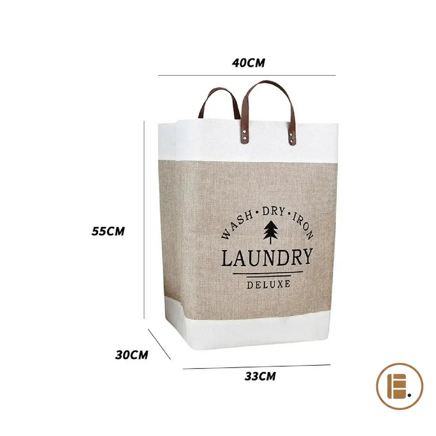 panier à linge design pratique tissu buanderie MinimalisteLab