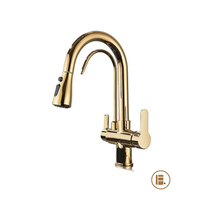 robinet cuisine design durable doré MinimalisteLab