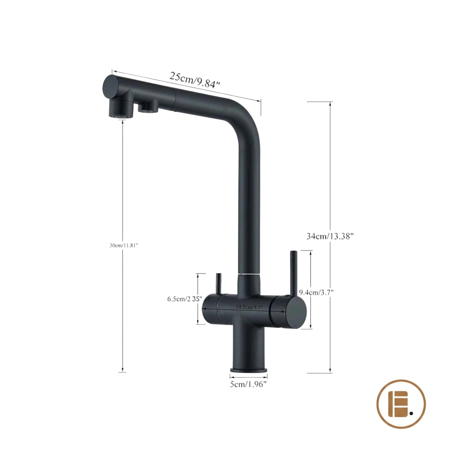 robinet cuisine design optimal dimensions MinimalisteLab