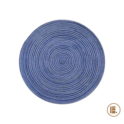 set de table rond élégance bleu MinimalisteLab