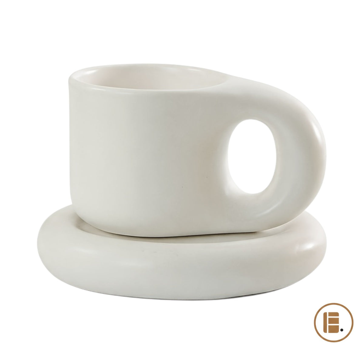 Tasse à café | Crème Mate Céramique - Minimaliste Lab