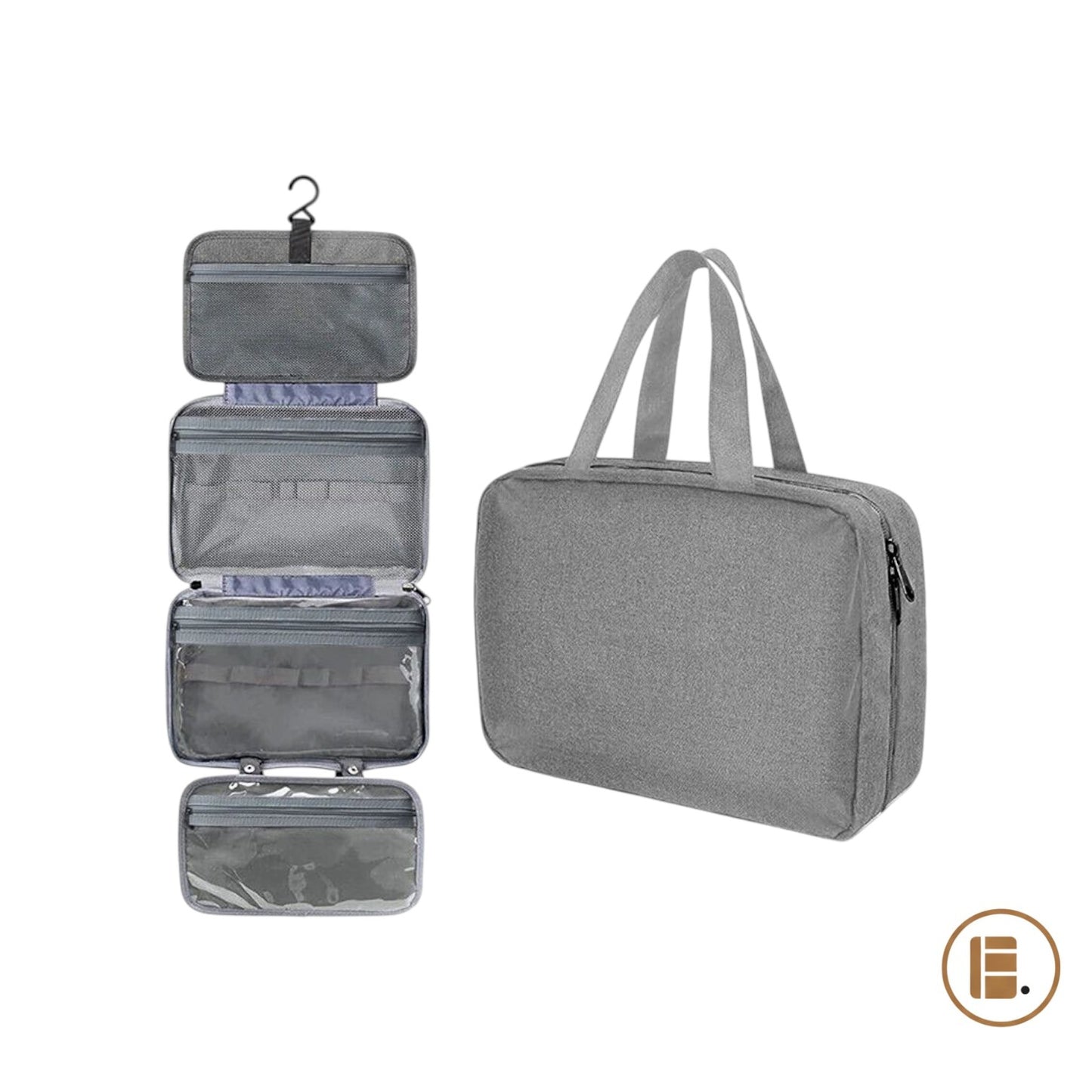 trousse de toilette voyage organisé vue de face MinimalisteLab