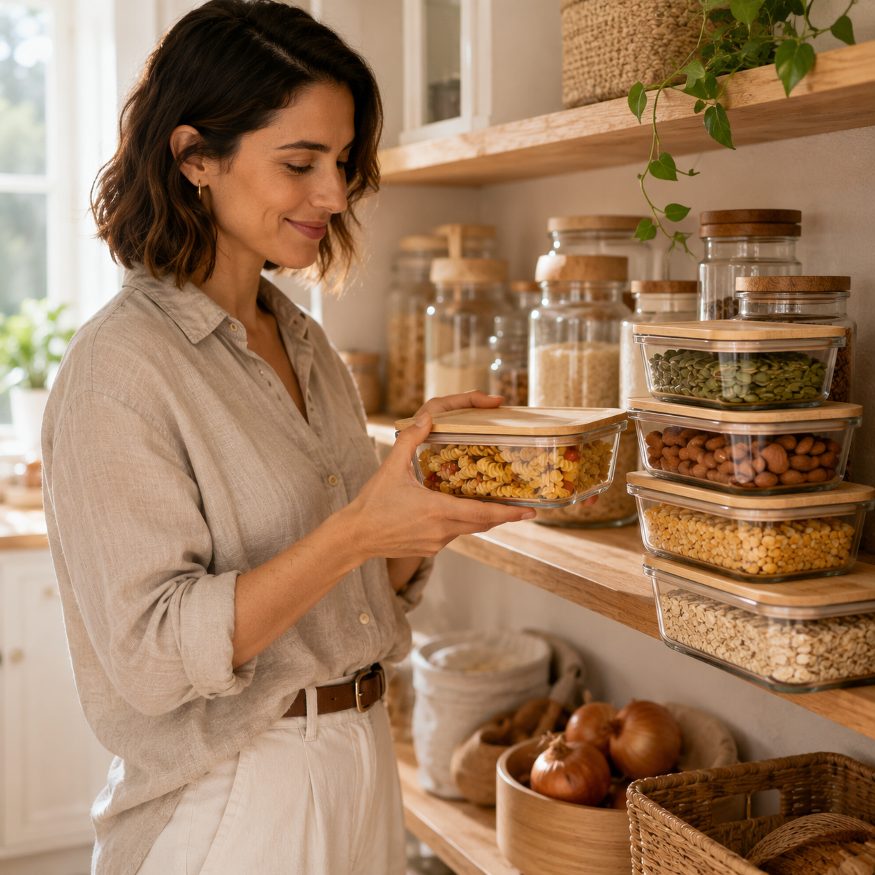 Boite de conservation alimentaire | Verre Bambou