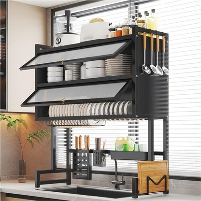 égouttoir vaisselle TriLevel rangement ustensiles cuisine MinimalisteLab