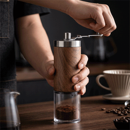 moulin à café arômes intenses bois animation MinimalisteLab