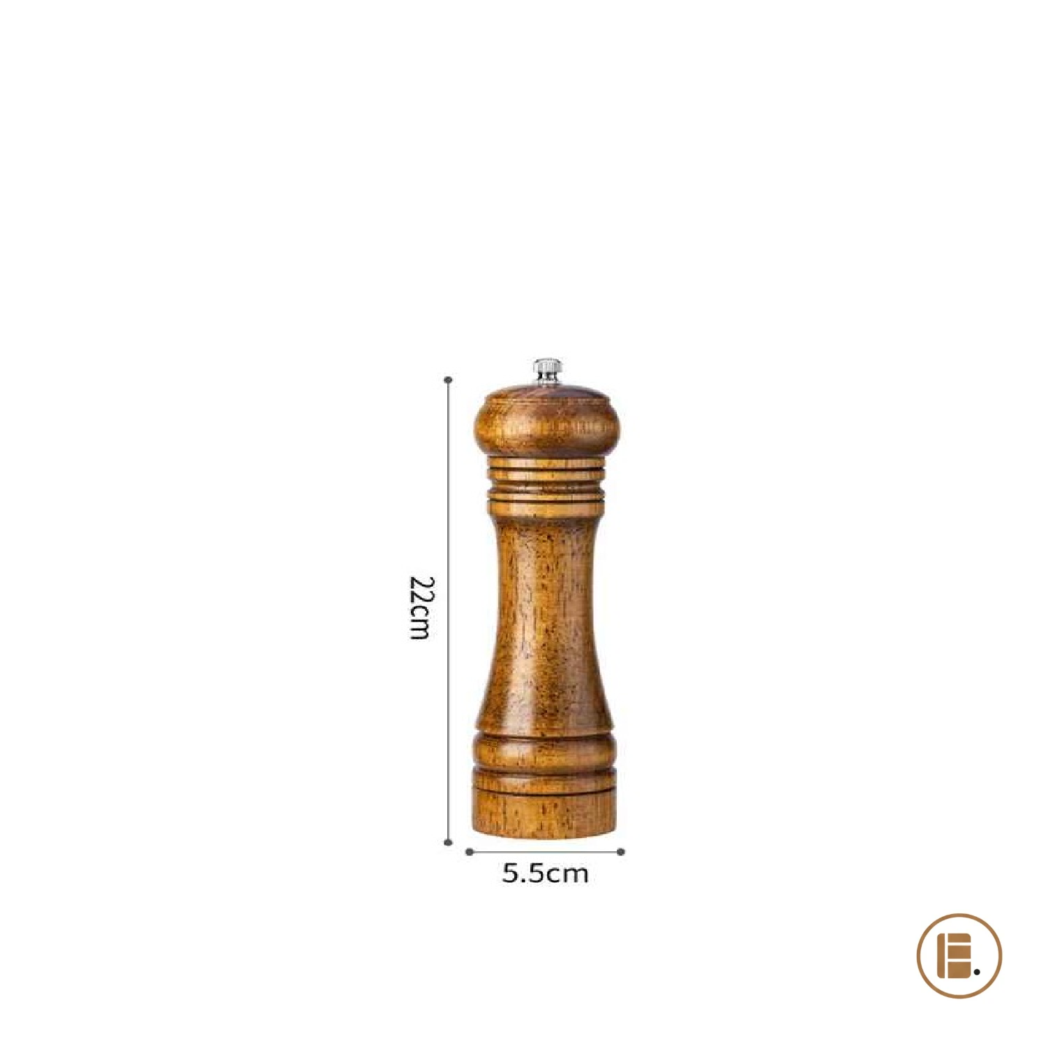 moulin à poivre réglable élégant bois foncé M MinimalisteLab