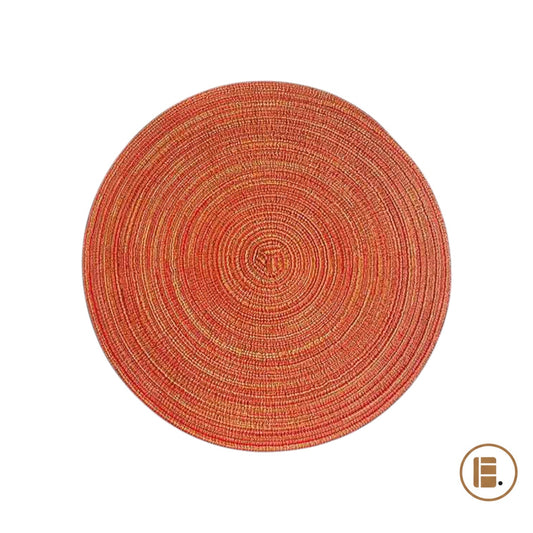 set de table rond élégance rouge MinimalisteLab