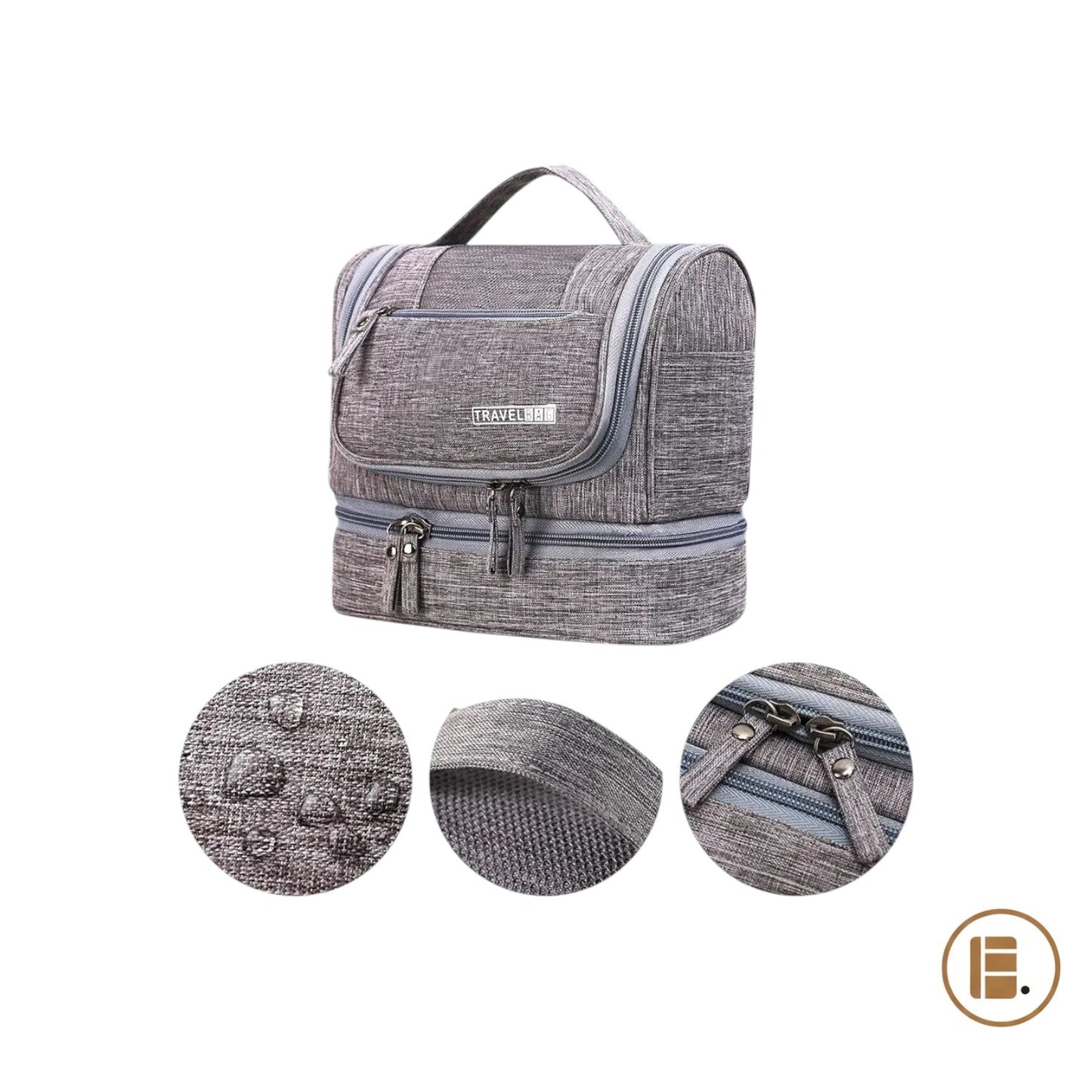 trousse de toilette voyage pratique fermeture éclair MinimalisteLab