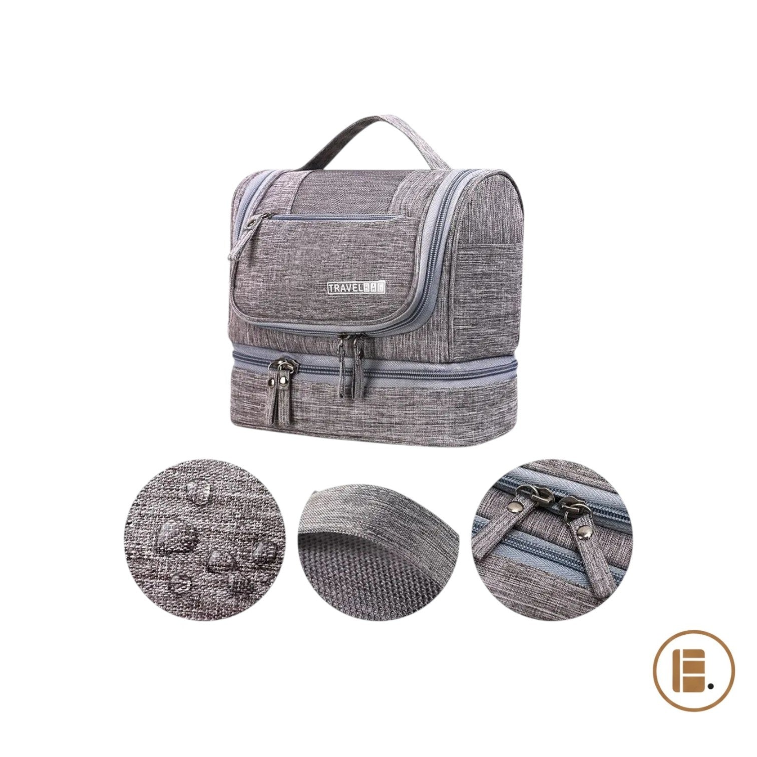 trousse de toilette voyage pratique fermeture éclair MinimalisteLab