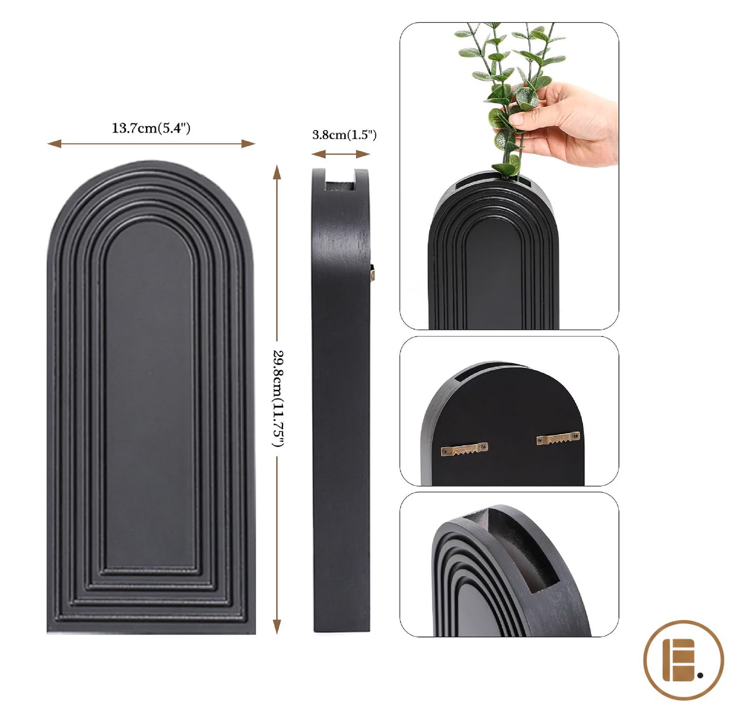 vase mural design dimensions salon MinimalisteLab