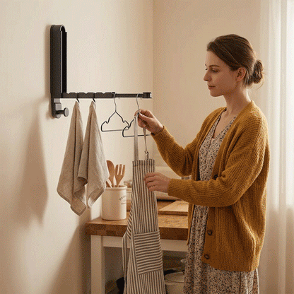 étendoir à linge mural rétractable démonstration MinimalisteLab