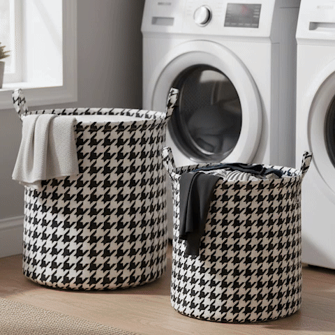 panier linge pliable gain de place démonstration pliage MinimalisteLab
