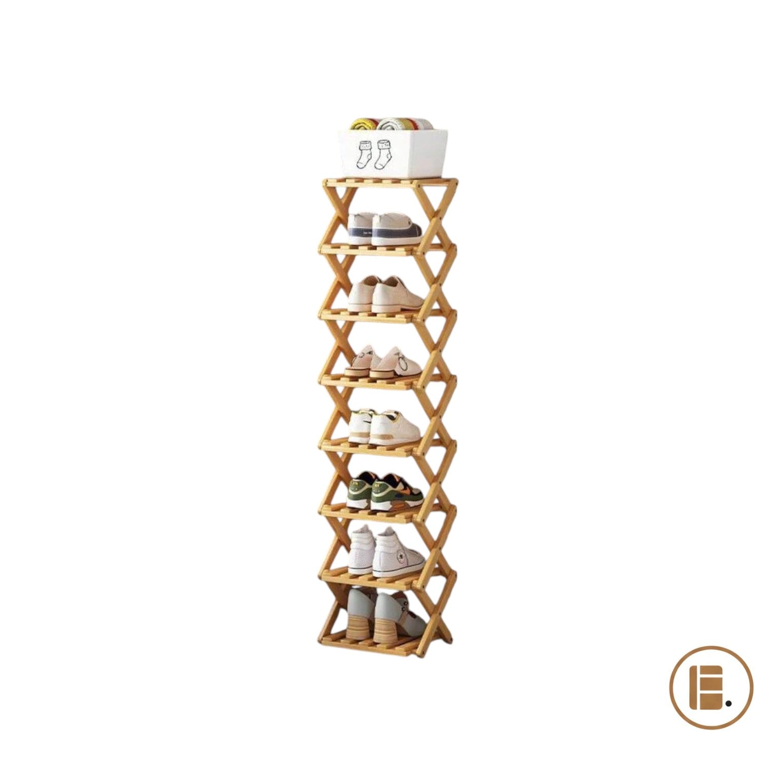 étagère chaussures 30 paires bois gain de place entrée MinimalisteLab