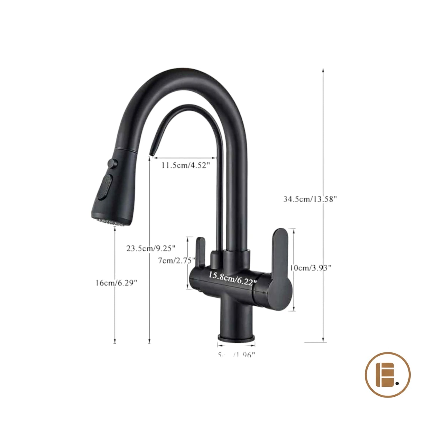 robinet cuisine design durable dimensions MinimalisteLab
