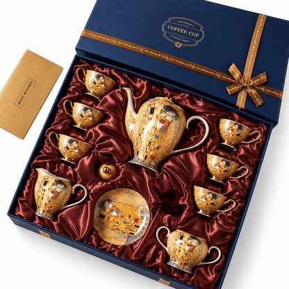 Tasse à café | Motifs Dorés | Box Cadeau - Minimaliste Lab