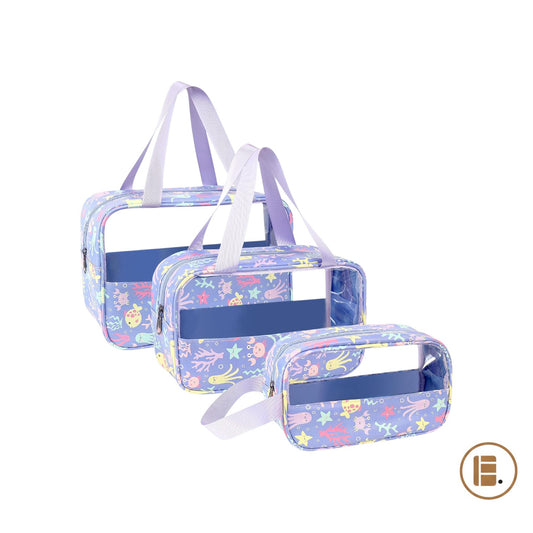 trousse de toilette voyage compact set 3 pcs fond blanc MinimalisteLab