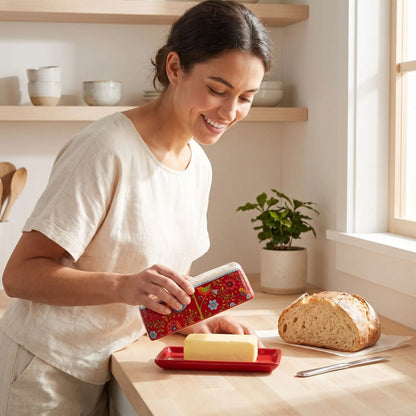 beurrier champêtre fleuri ambiance cuisine MinimalisteLab