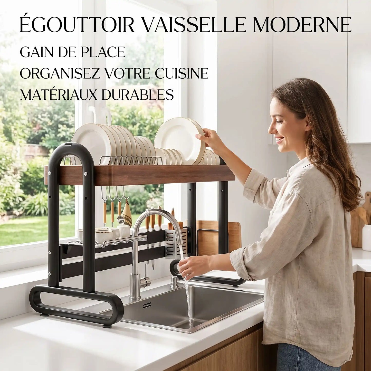 Egouttoir Vaisselle | Finition Effet Bois