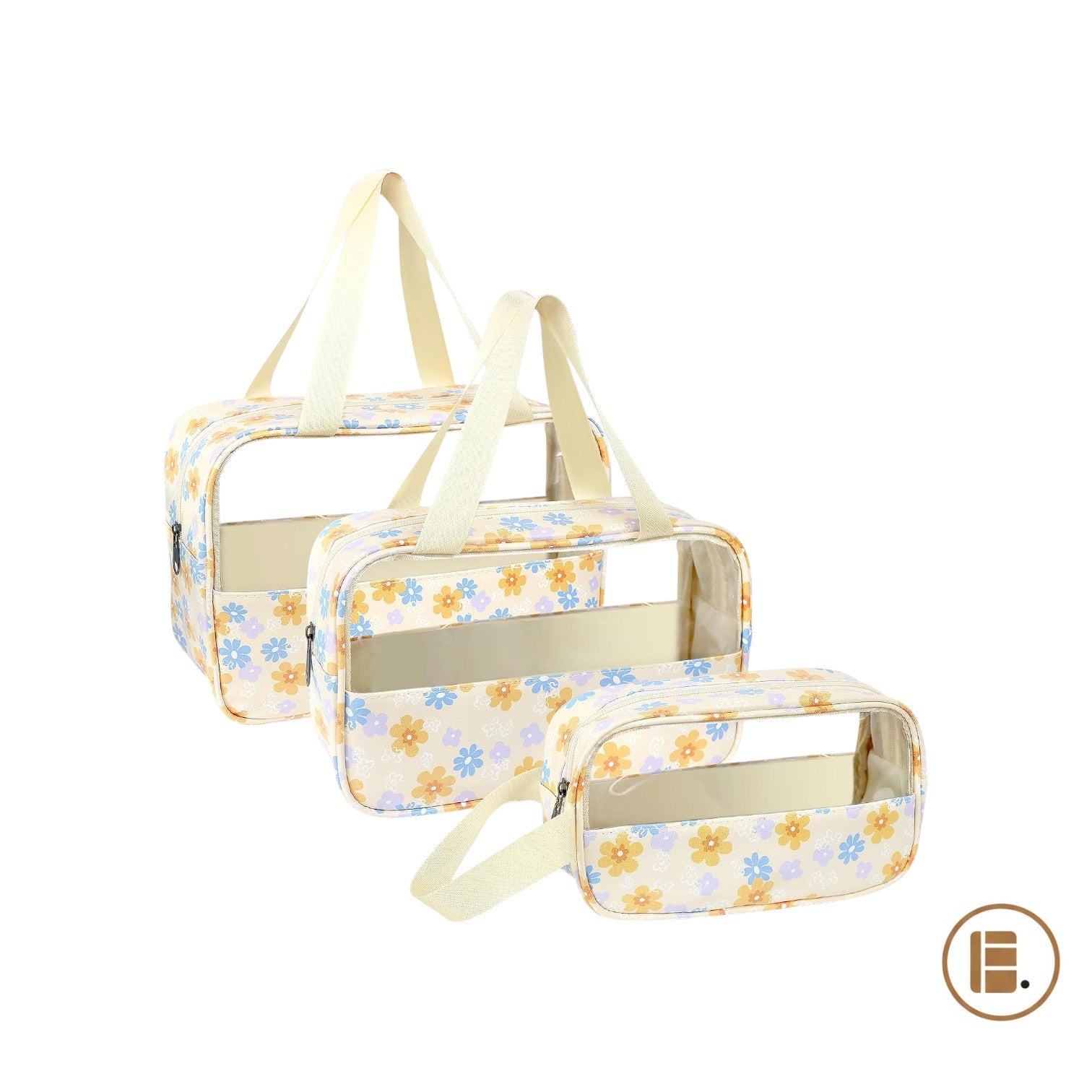 trousse de toilette voyage compact set 3 pcs ouverte MinimalisteLab