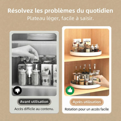 plateau tournant cuisine avant apres organisation