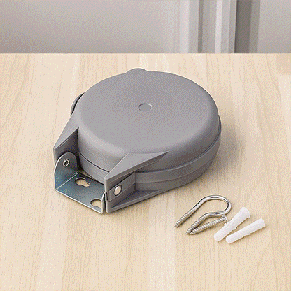 corde à linge rétractable gain de place démonstration MinimalisteLab