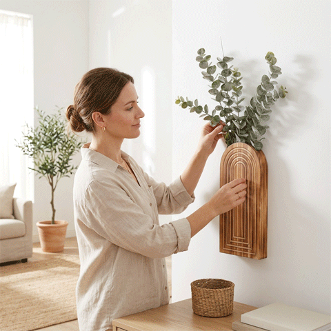 vase mural design animation salon MinimalisteLab