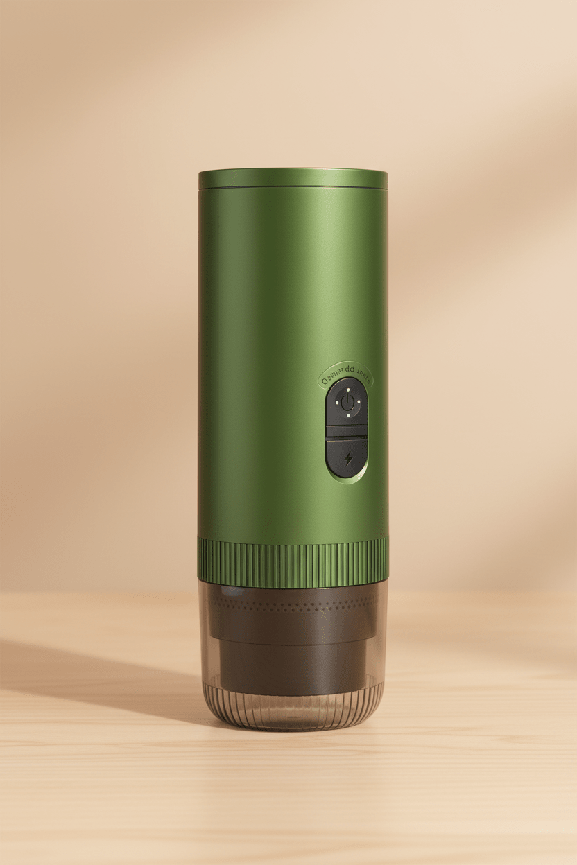 Machine à café | Portable Espresso | Vert olive métallisé - Minimaliste Lab