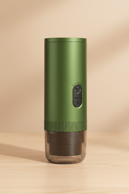 Machine à café | Portable Espresso | Vert olive métallisé - Minimaliste Lab