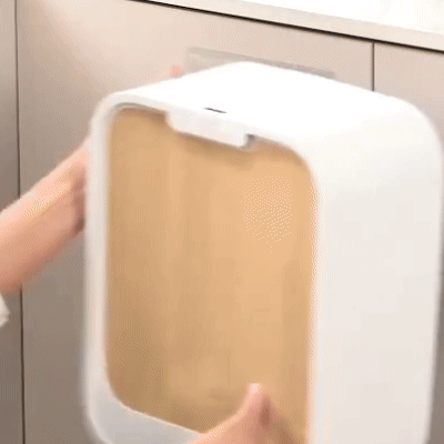 poubelle murale gain de place animation MinimalisteLab