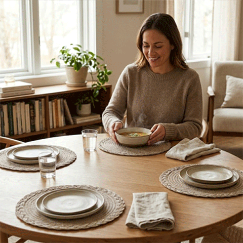 Set de table rond | Élégance